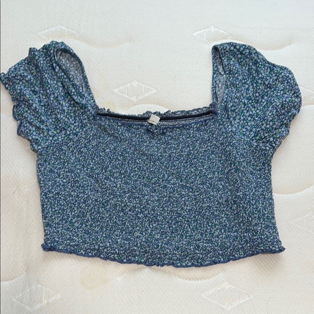 Aerie Blue Floral Women's Blouse